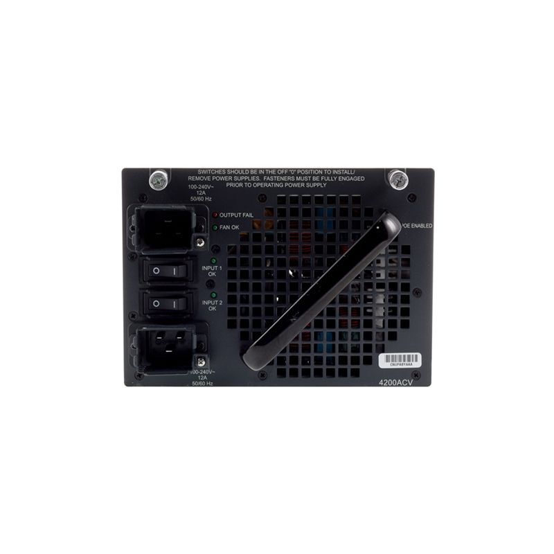 PWR-C45-4200ACV/2, Cisco Catalyst 4500 Power Supply, 4200W AC Dual Input/Data+PoE