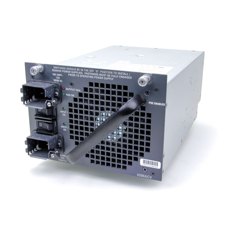 PWR-C45-4200ACV, Cisco Catalyst 4500 Power Supply, 4200W AC, Dual Input, Data + PoE
