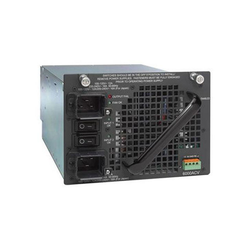 PWR-C45-6000ACV, Cisco Catalyst 4500 Power Supply, 6000W AC, Dual Input, Data+PoE