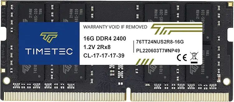 16GB DDR4 2400MHz SODIMM Laptop Memory