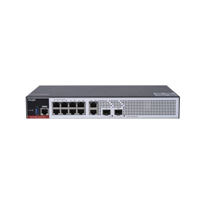 RG-S2906-10GT2MS-P-L, Ruijie S2900 Switch, 10xGE PoE/2x2.5GE Uplink/Managed Access Switch