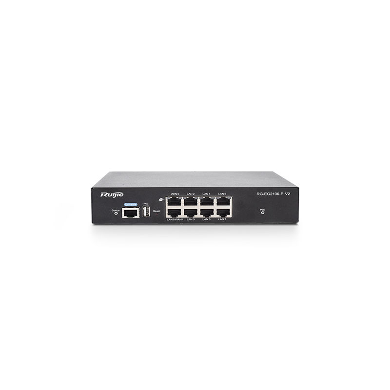 RG-EG2100-P V2, Ruijie EG2100 Series Access Gateway, 8 Gigabit Ports/7 PoE Ports/135W PoE Output