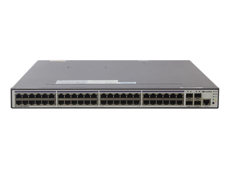 S2710-52P-PWR-SI, Huawei S2710 Switch, 48x10/100 PoE+, 4xGig SFP, 500W AC PSU