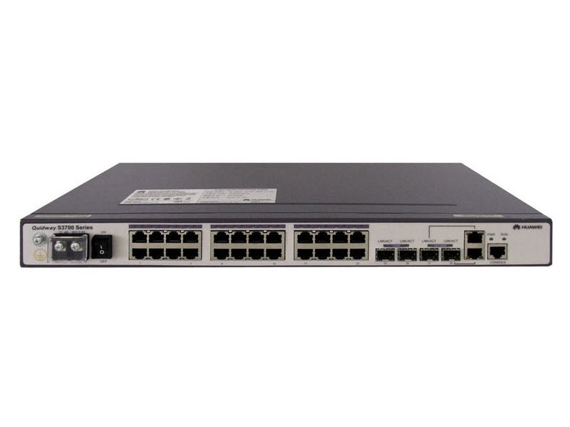 S3700-28TP-EI-DC, Huawei S3700 Switch, 24x10/100Base-T/2xSFP/2xCombo/48V DC