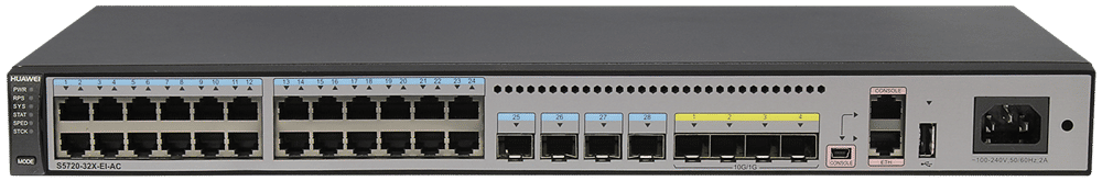 S5720-32X-EI-AC, Huawei S5720 Switch, 24xGE RJ45/4xGE SFP/4x10GE SFP+