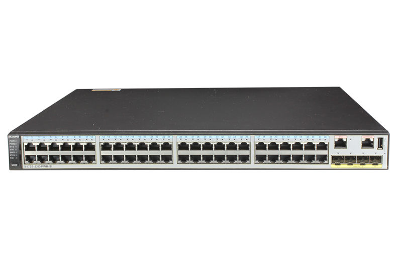 S5720-52X-PWR-SI-DC, Huawei S5720 Switch, 48xGE PoE+/4x10GE SFP+/650W DC