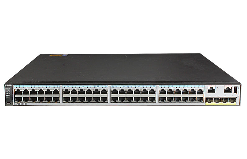 S5720-52X-SI-DC, Huawei S5720 Switch, 48xGE RJ45/4x10GE SFP+/150W DC PSU
