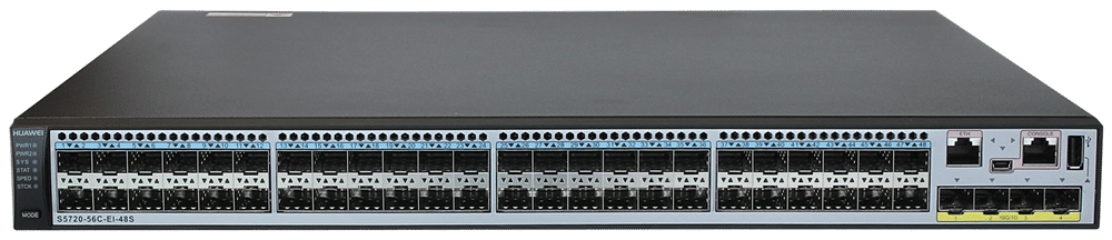 S5720-56C-EI-48S-AC, Huawei S5720 Switch, 48xGE SFP/4x10GE SFP+/150W AC Power