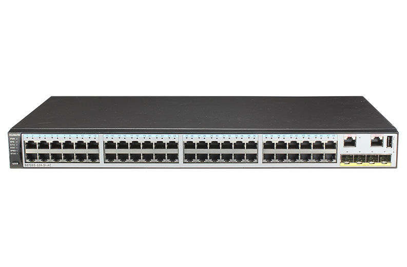 S5720S-52X-SI-DC, Huawei S5720S Switch, 48xGE/4x10GE SFP+/DC -48V
