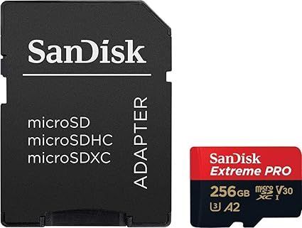 SanDisk Extreme Pro 256 GB microSDXC Memory Card + SD Adapter
