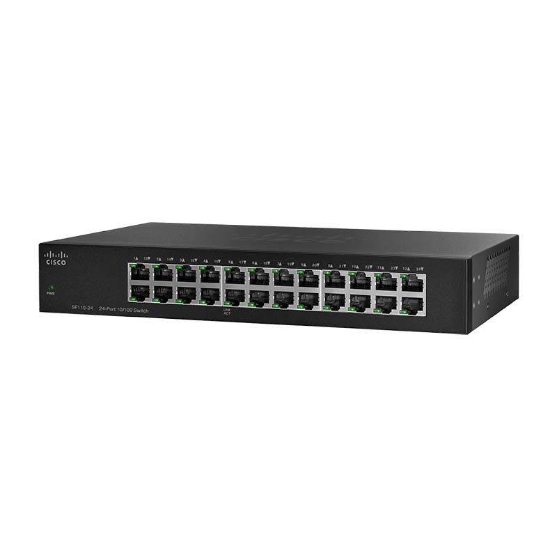 SF110-24, Cisco SF110-24 Switch, 24x10/100Mbps ports, Unmanaged, Desktop/Rackmount