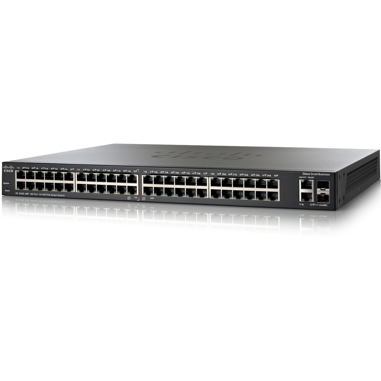 SF200E-48P-CN, Cisco SF200E Switch, 48x10/100 PoE/Smart Switch
