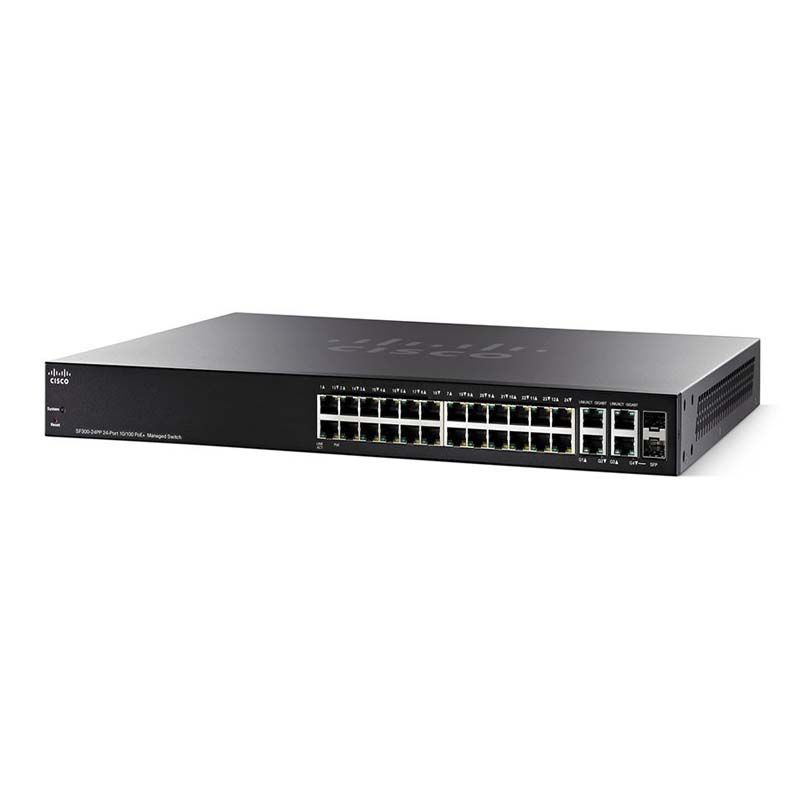 SF350-24MP, Cisco SF350 Switch, 24x10/100 PoE+/375W Power/4 SFP Combo