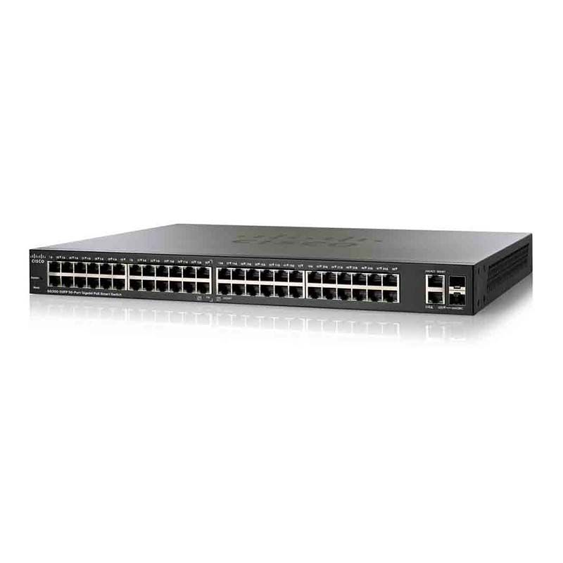 SG200-50FP, Cisco SG200 Switch, 48xGE PoE/2xCombo mini-GBIC/375W PoE