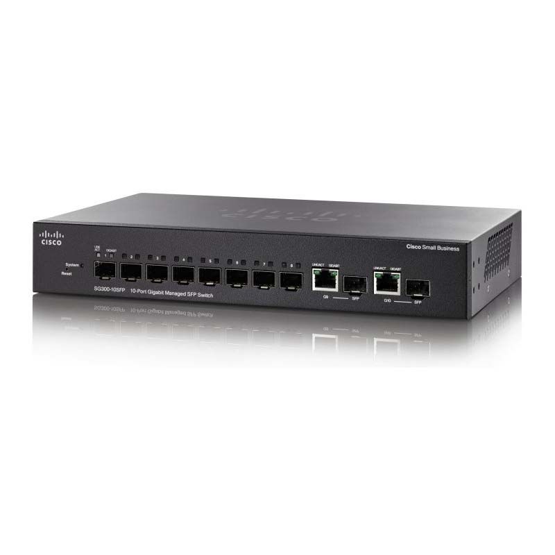 SG300-10SFP, Cisco SG300 Switch, 8xGE SFP/2xCombo mini-GBIC