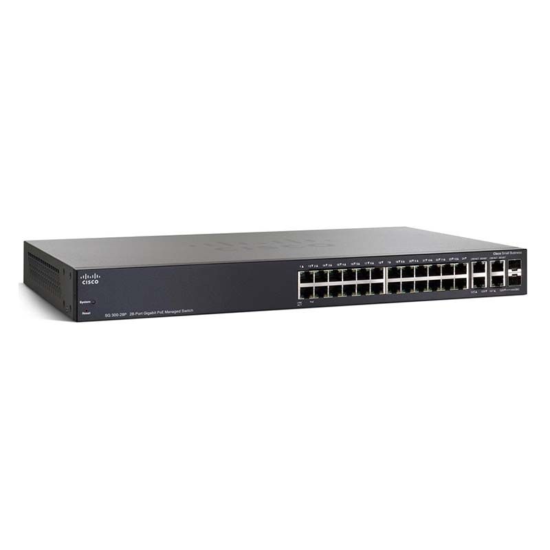 Cisco SG300-28P 28-Port Gigabit PoE Managed Switch – SG300-28P