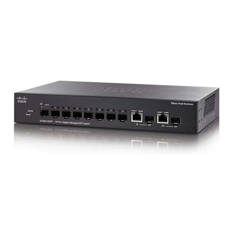 SG350-10SFP, Cisco SG350 Series Switch, 8 SFP Gigabit/2 Combo Ports