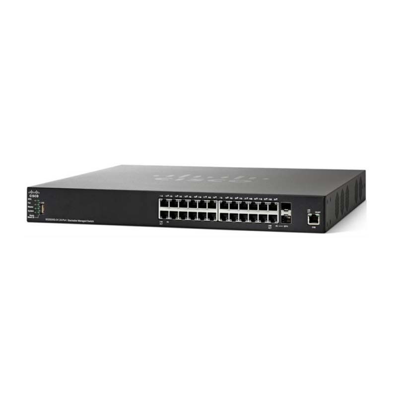 SG350X-24MP, Cisco SG350X Series Switch, 24xPoE+ 10/100/1000, 382W Power, 4x10GE SFP+