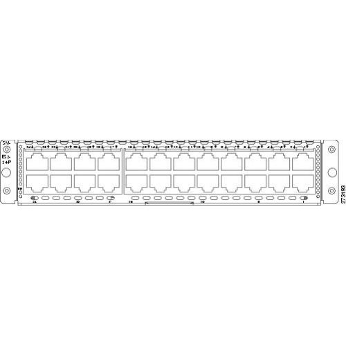 SM-ES2-24-P, Cisco Enhanced EtherSwitch Service Module, 23xFE/1xGE/PoE/Layer 2