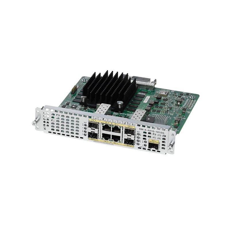 SM-X-4X1G-1X10G, Cisco WAN Service Module, 4x1GE SFP/RJ-45, 1x10GE SFP+, Dual Mode