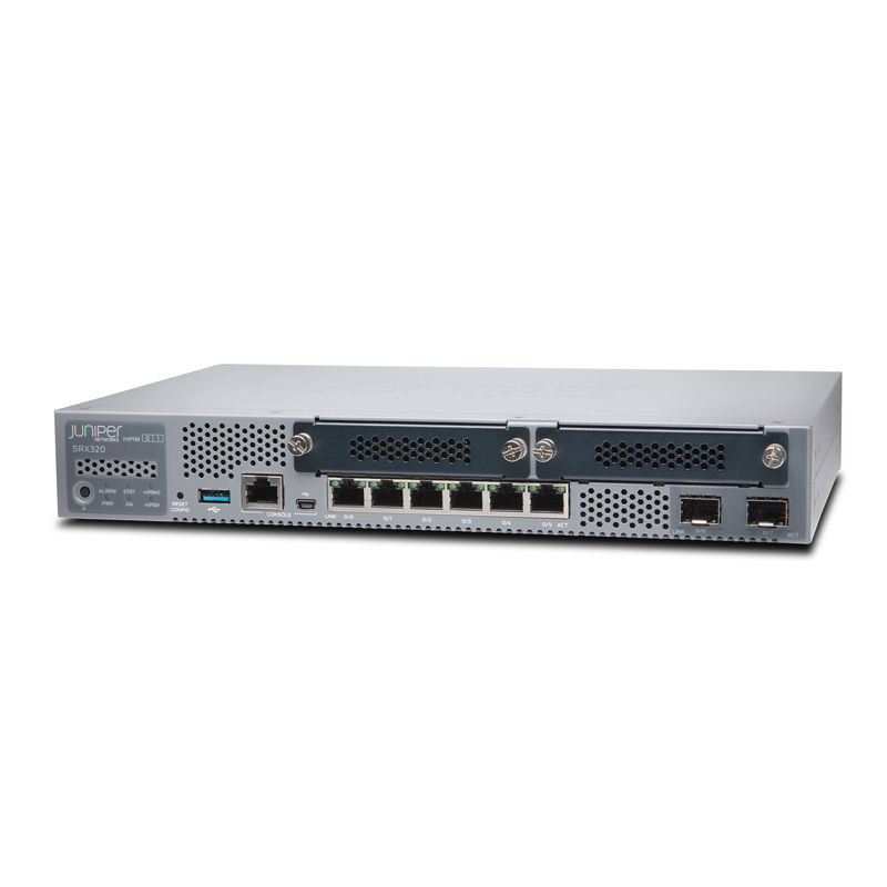SRX320-SYS-JB, Juniper SRX320 Services Gateway, 8GE/2x MPIM slots/4G RAM