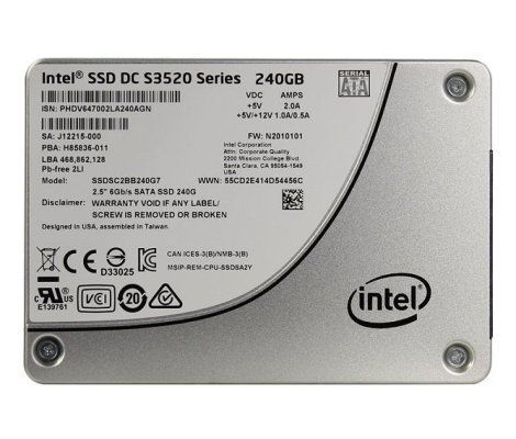 Intel SSDSC2BB240G7 DC S3520 Series 240GB SATA 6Gbps SSD