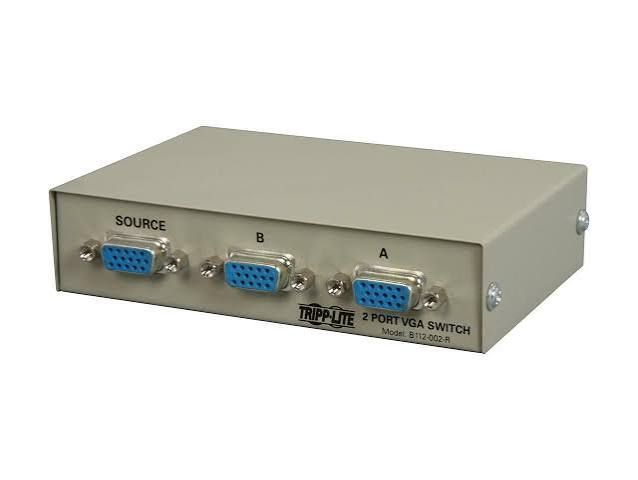 2-PORT MANUAL VGA/SVGA VIDEO SWITCH 3X HD15F METAL
