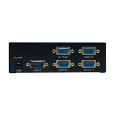 4-PORT VGA / SVGA 350MHZ VIDEO SPLITTER W SIGNAL AMPLIFIER - SIMULTANEOUSLY DISP