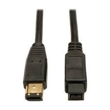 6FT HI-SPEED FIREWIRE IEEE CABLE-800MBPS WITH GOLD PLATED CONNECTORS 9PIN/6PIN M