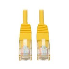 14FT CAT5E / CAT5 350MHZ MOLDED PATCH CABLE RJ45 M/M YELLOW 14FT