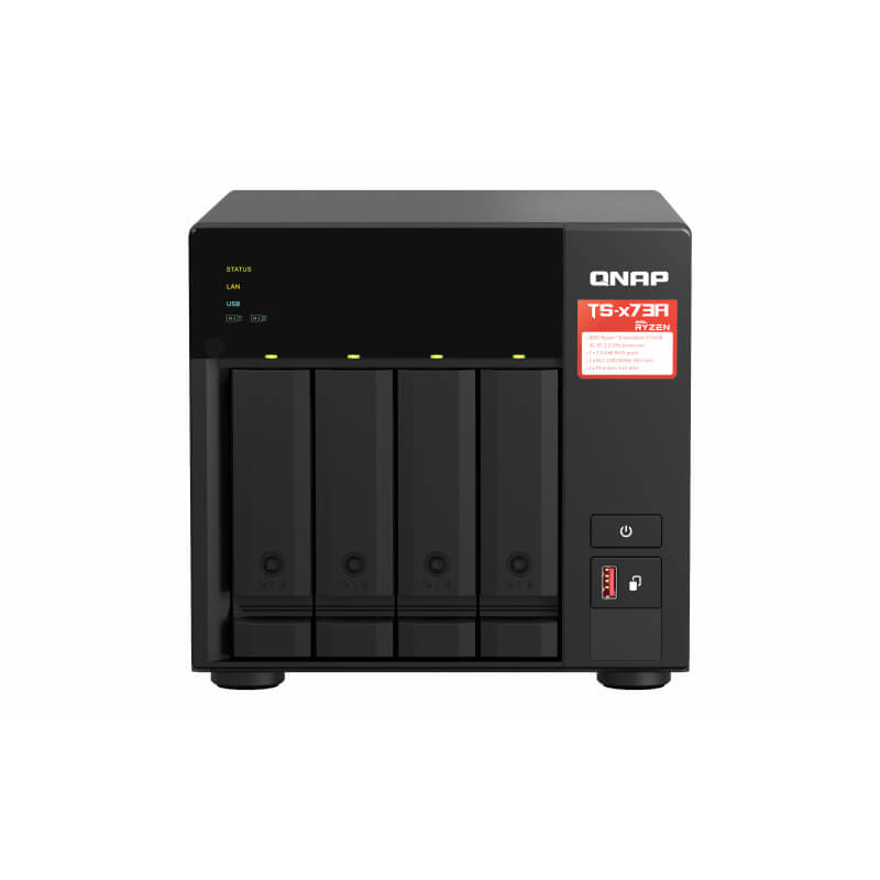 TS-473A-8G, QNAP TS Series NAS, AMD Ryzen 2.2GHz/2.5GbE/M.2 NVMe SSD
