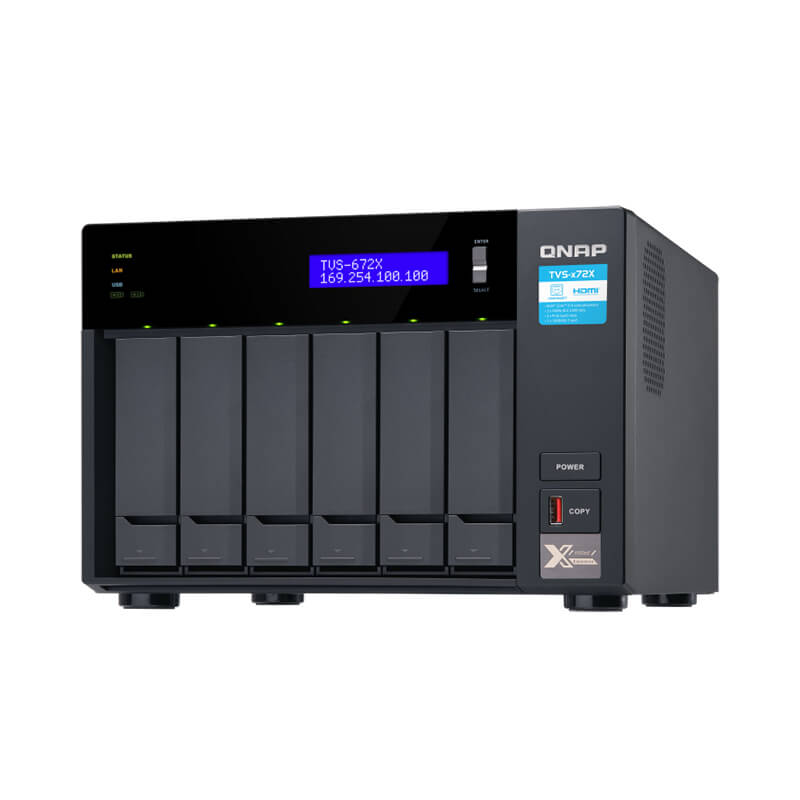 TVS-672X-i5-8G, QNAP TVS-672X NAS, Intel Core i5-8400T/8GB RAM/6-core CPU