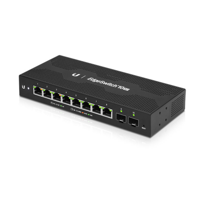 UBNT ES-10XP, Ubiquiti EdgeSwitch, Compact WISP Switch, 8xGigabit RJ45 PoE, 2xSFP, 24V Passive PoE