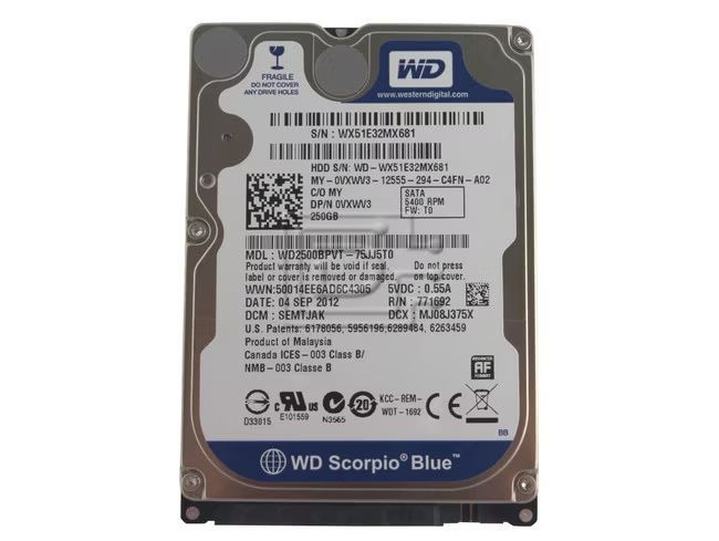 Western Digital Scorpio Blue 320GB 5400RPM 8MB Cache SATA 3.0Gb/s 2.5-inch Internal Hard Drive