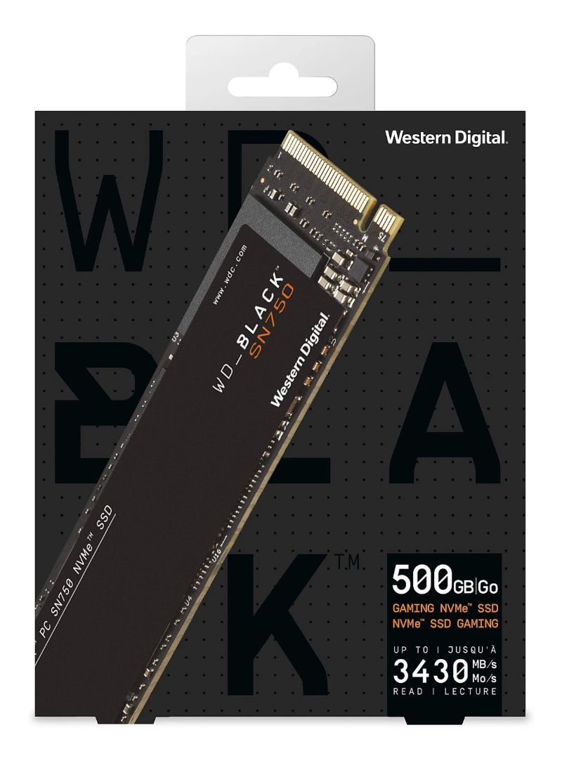 Western Digital WD_BLACK SN750 500GB NVMe Internal Gaming SSD
