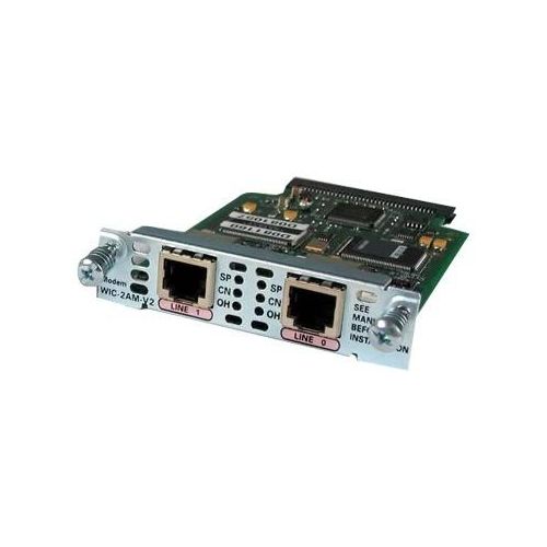 WIC-2AM-V2, Cisco WIC Card, 2 Analog Modem Ports/Interface Card/No Fan & PSU