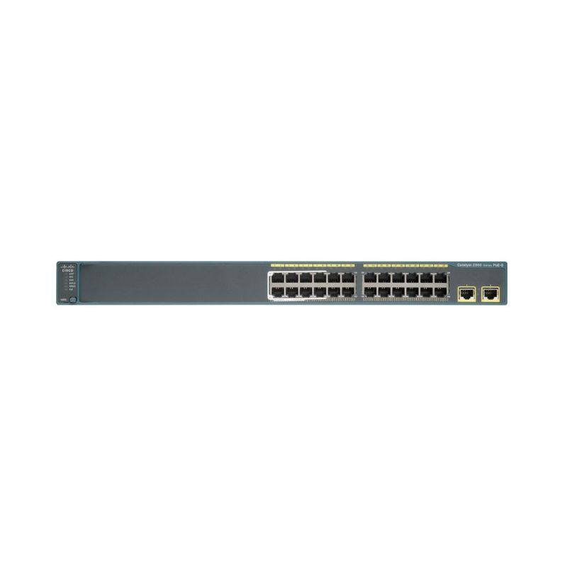 WS-C2960-24LT-L, Cisco Catalyst Switch, 24x10/100 (8 PoE), 2x1000BT, LAN Base