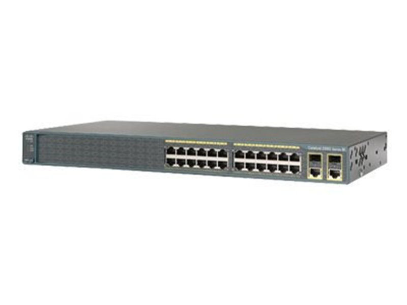 WS-C2960+24TC-S, Cisco Catalyst 2960 Plus Switch, 24x10/100Base-T, 2xSFP, LAN Lite