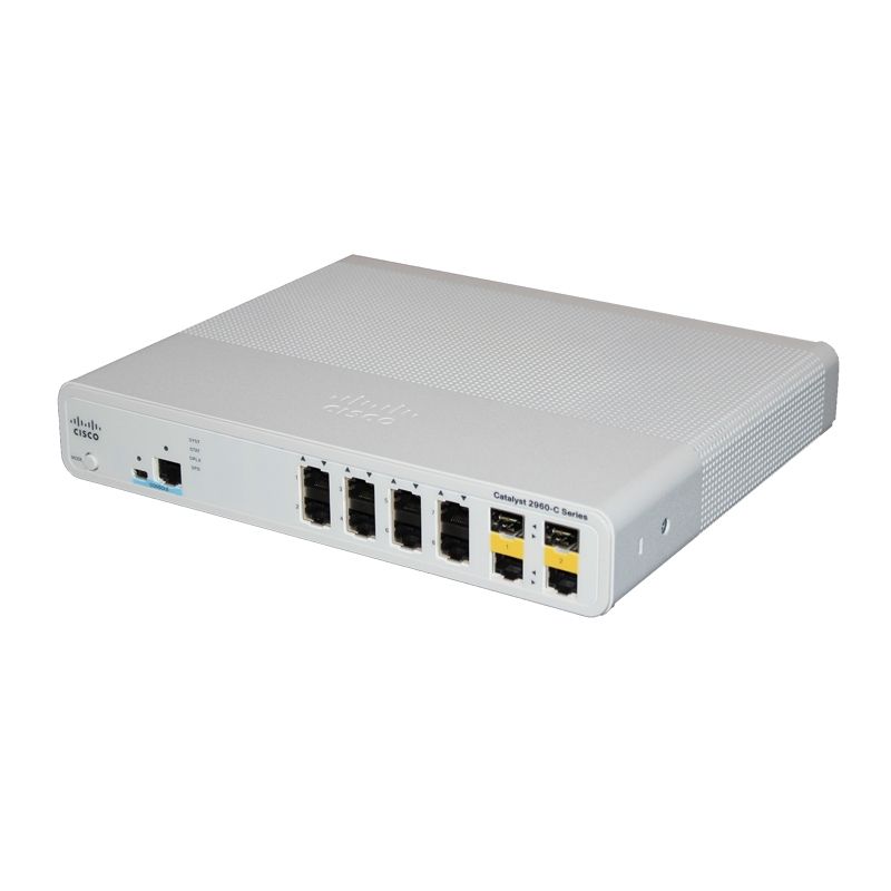 WS-C2960C-8TC-L, Cisco Catalyst 2960C Switch, 8 FE/2 Dual Uplink/LAN Base