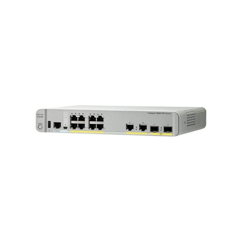 WS-C3560CX-8PC-S, Cisco Catalyst 3560-CX Switch, 8xGE PoE/2xSFP+2xGE Uplinks/IP Base