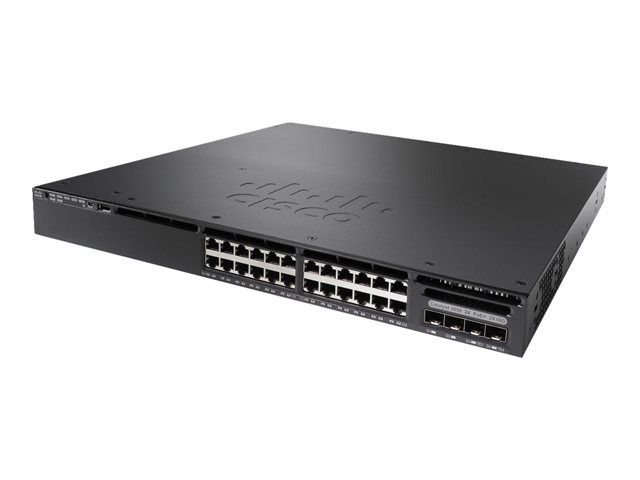 WS-C3650-24PD-E, Cisco Catalyst 3650 Switch, 24xPoE/2x10G uplink/IP Services