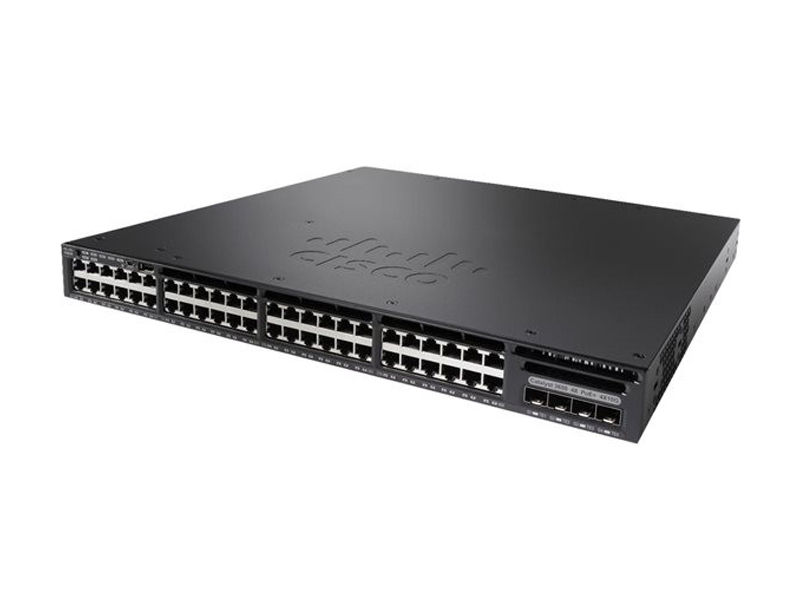 WS-C3650-48FWQ-S, Cisco Catalyst 3650 Switch, 48xFPoE/4x10G Uplink/5 AP Licenses