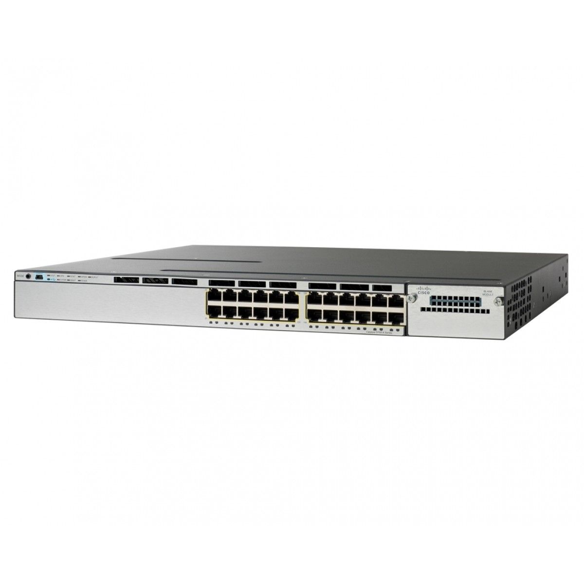 WS-C3850-24PW-S, Cisco Catalyst Switch, 24x1G POE+/Stackable/IP Base