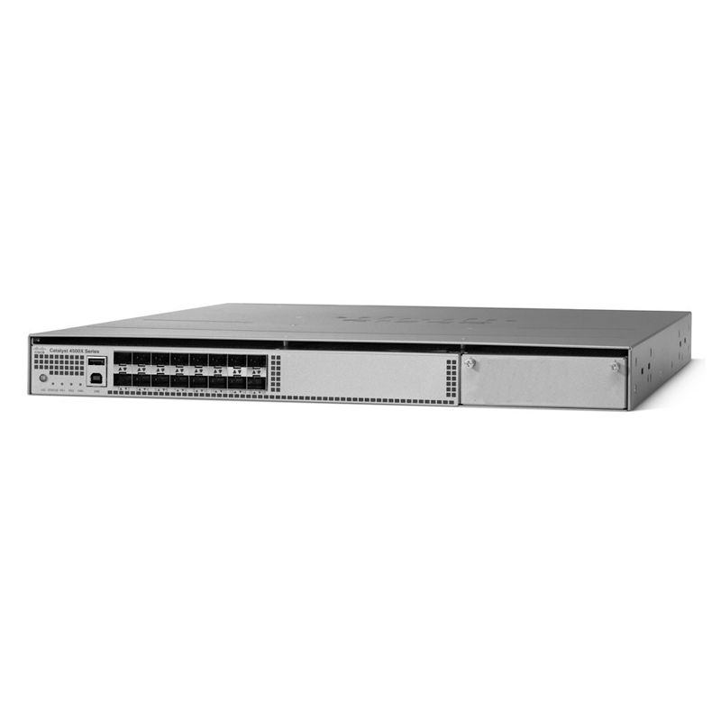 WS-C4500X-16SFP+, Cisco Catalyst 4500-X Switch, 16x10GE SFP+/IP Base/F2B airflow