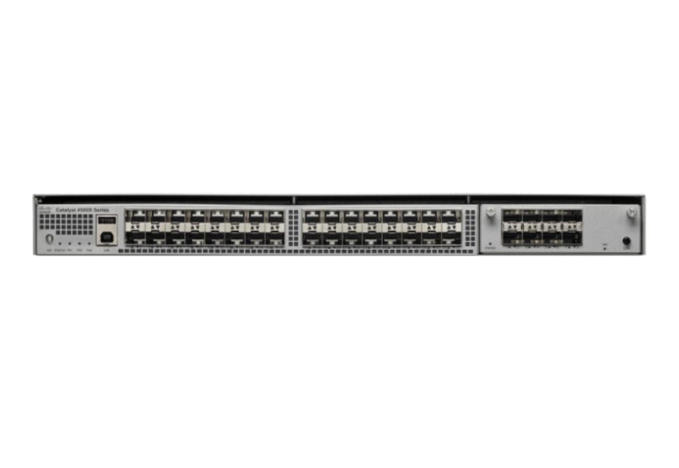 WS-C4500X-32SFP+, Cisco Catalyst 4500-X Switch, 32x10GE SFP+/Front-to-Back airflow/IP Base