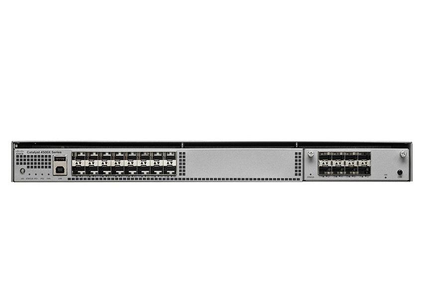 WS-C4500X-F-16SFP+, Cisco Catalyst 4500-X Switch, 16x10GE SFP+/Back-to-Front Airflow/IP Base