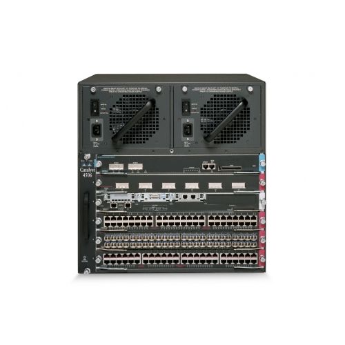 WS-C4506, Cisco Catalyst 4500 Switch Chassis, 6-Slot/With Fan/No PSU