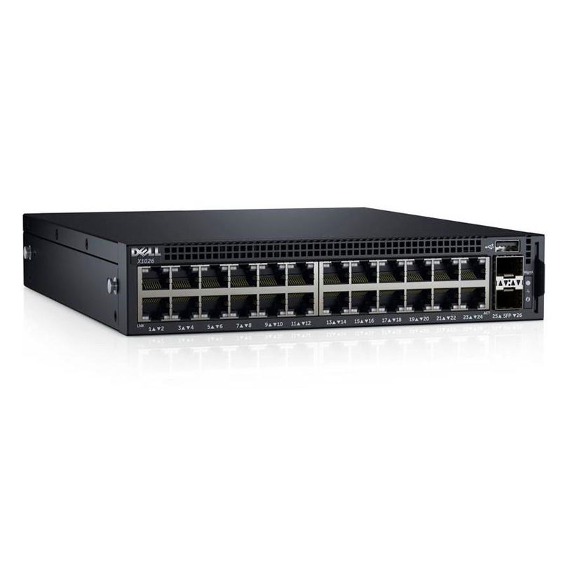 X1026P, Dell X1026P Switch, 24x 1GbE PoE/2x SFP/Intelligent Web Mgmt