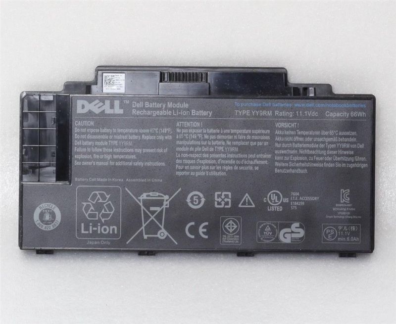 Dell YY9RM 6-Cell 66Wh Lithium-Ion Laptop Battery for Studio 1569