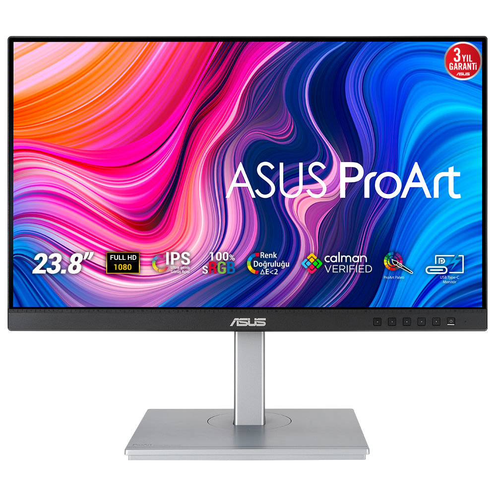 ASUS PA247CV computer monitor 60.5 cm (23.8") 1920 x 1080 pixels Full HD LED Black, Silver
